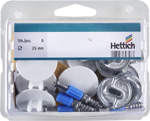 Actual product image Hettich Verbindungsbeschlag 25/24,5 mm, verzinkt (Connection fitting, 8 pcs.)