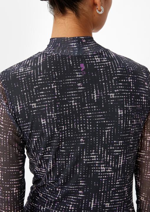 Produktbild Comma Kleid Gemustertes Mesh-Kleid mit Stehkragen (42)