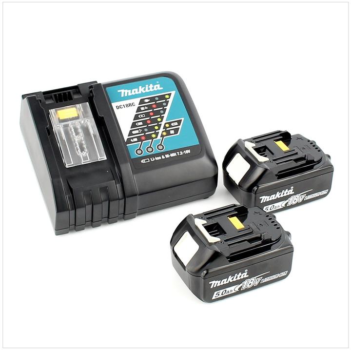 Produktbild Makita DHP 482 RTJ W Akku Schlagbohrschrauber 18V 62Nm + 2x Akkus 5,0Ah + Ladegerät im Makpac 2