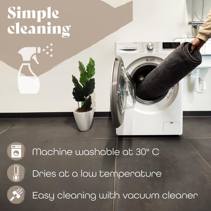 Produktbild TT Home Wohnzimmer Kurzflor Einfarbig Modernes Design Waschbar (220 x 160 cm)