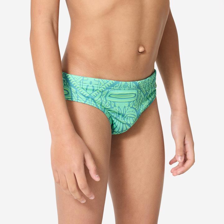 Produktbild Watko Badehose Slip Wasserball Jungen - 500 Tiki türkis (140)