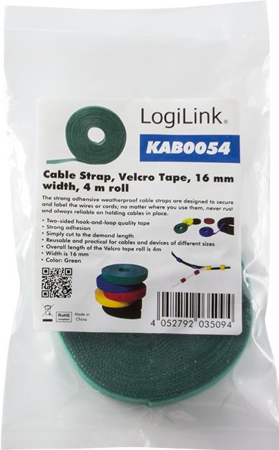 Productafbeelding LogiLink Rol klittenband, 16mmx4 m (16 mm)