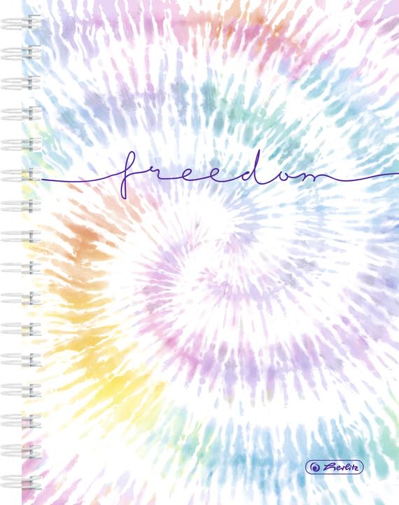 Produktbild Herlitz Schulheft Spiralbuch New Batik Freedom A5, 100 Blätter (A5, Kariert, Harter Einband)