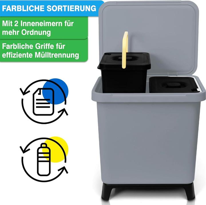 Produktbild YourCasa Mülltrennsystem mit 2 Fächern (20 l)