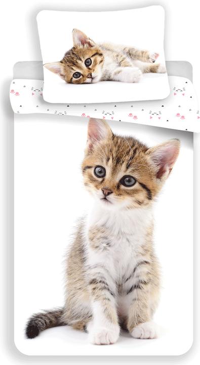 Produktbild Tinisu Katze Bettwäsche Kätzchen - 140x200 cm weiche Baumwolle Kissen und Decke