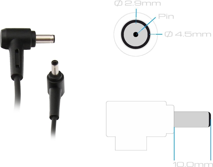 Actual product image ASUS Original 45 Watt power supply unit - AD45-00B ADAPTER/EU V3 (45 W)