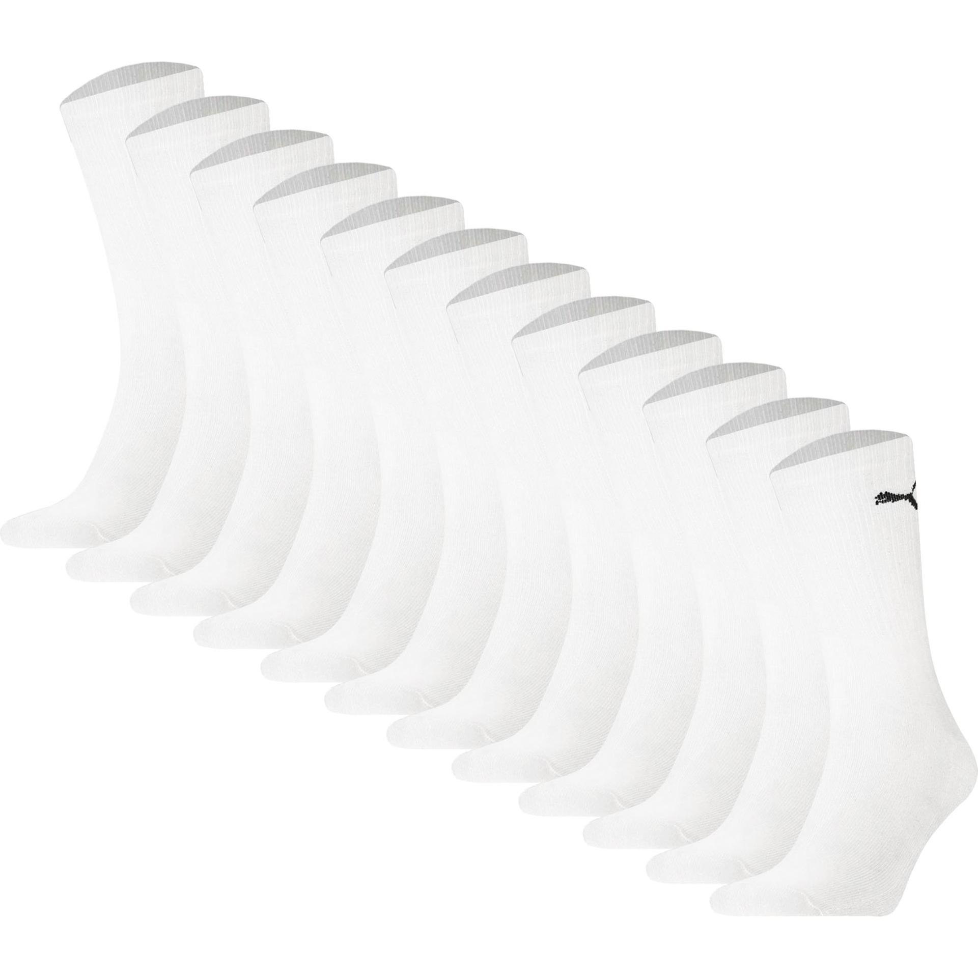 Puma, Herren, Socken, Socken Sportlich Bequem sitzend, Weiss, (12er Pack, 35 - 38)
