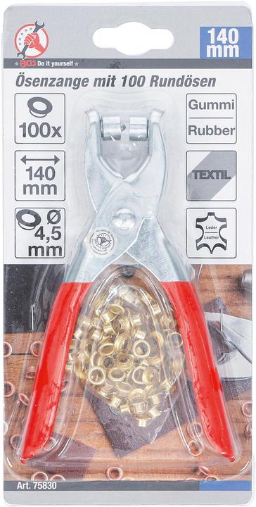 Produktbild BGS Ösenzange mit 100 Rundösen 4,5 mm