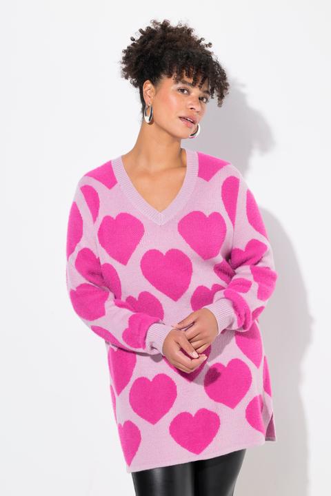 Image du produit Miamoda Pullover, weicher Feinstrick, Herzmuster (46, 48)