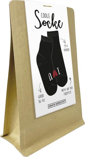 Actual product image Cool sock - I love U - size 36-40 - by (36 - 40)