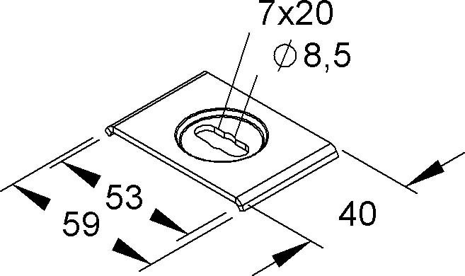 Produktbild Niedax Aufhängelasche (5.90 cm)