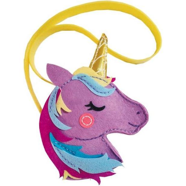 Thumbnail - Stnux Rinkinys kreative kleine Einhorn-Handtasche aus violettem Filz