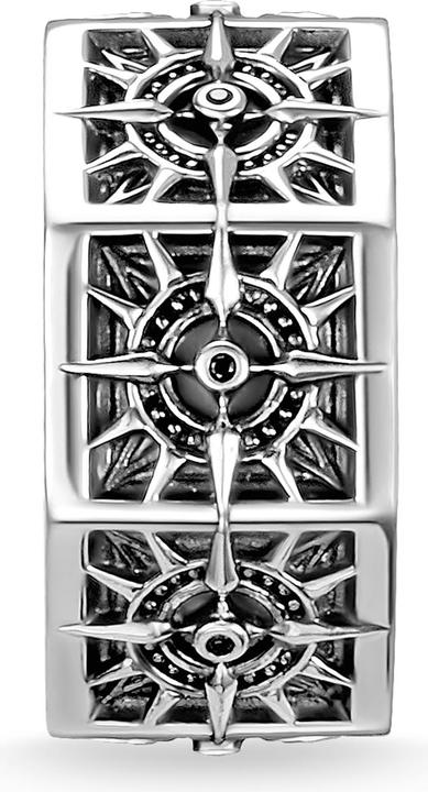 Image du produit Thomas Sabo Bague compas carré noir (50, Argent 925)