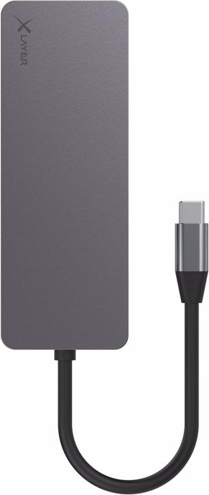 Produktbild Xlayer USB 3.0 HUB Typ-C 7-IN-1 Grey (USB-C, 7 Ports)