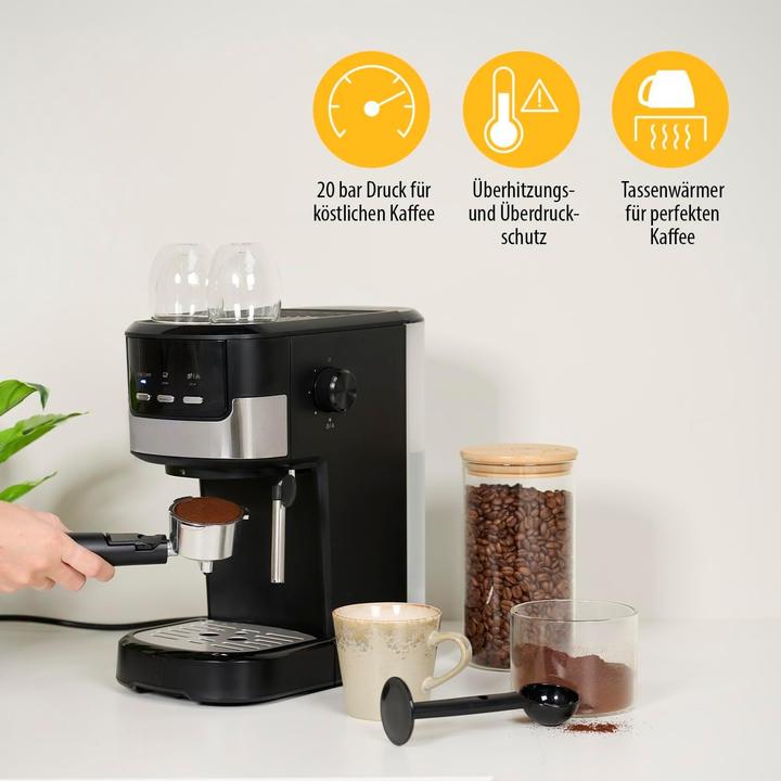 Productafbeelding Tristar CM-2278 Espressomachine met portafilter zwart, roestvrij staal 1100W