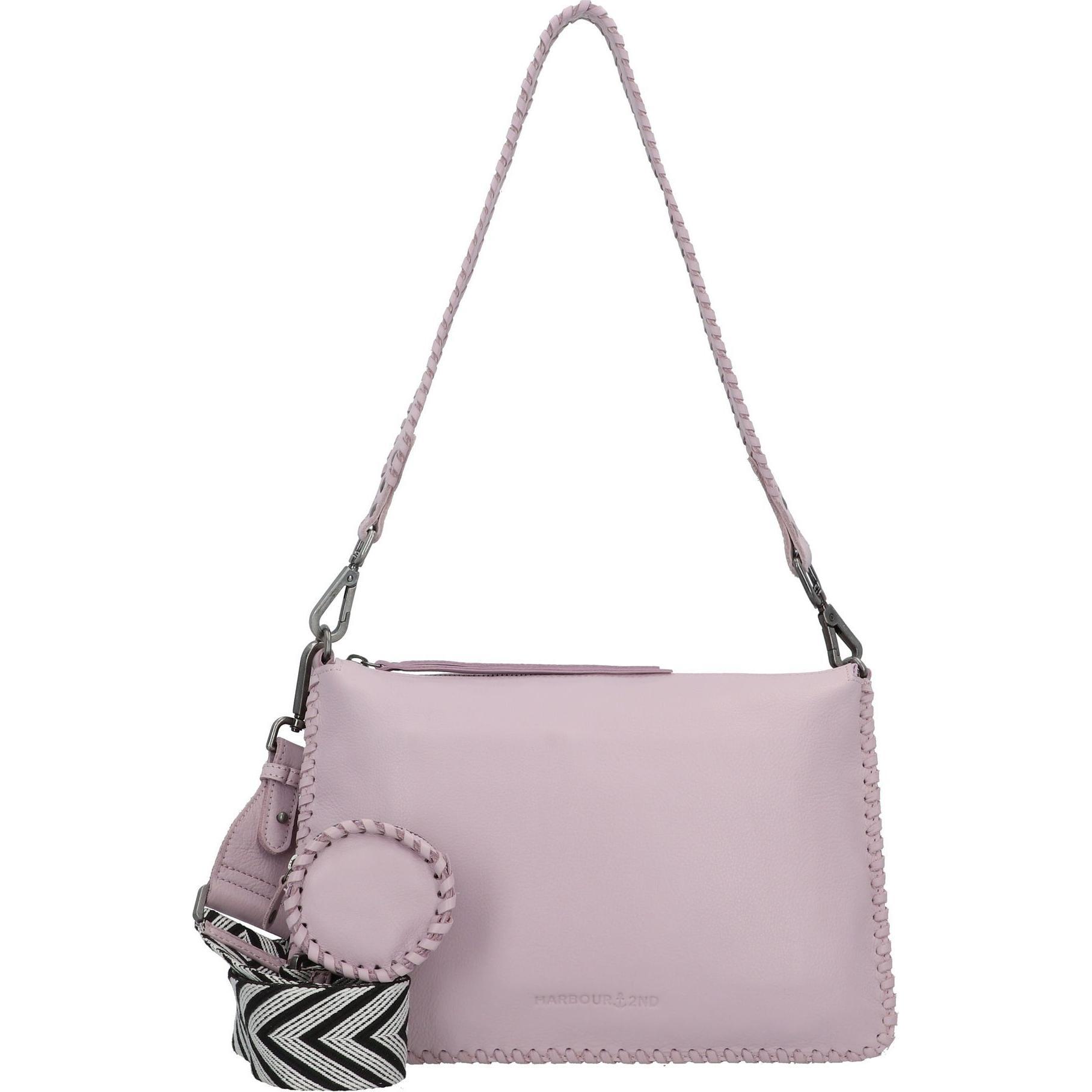 Harbour 2nd, Handtasche, Just Pure Schultertasche Leder 31 cm, Violett