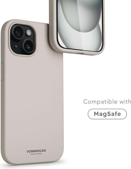 Immagine prodotto Vonmählen Eco Silicone Case for iPhone 15 Plus - Cream (Apple iPhone 15 Plus)
