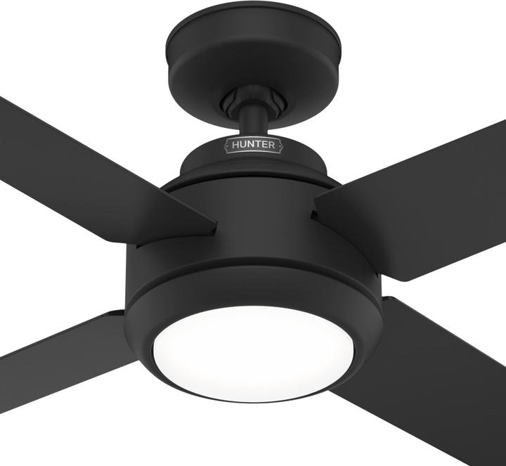 Produktbild Hunter Fans DC Deckenventilator Greta Schwarz mit LED & Fernbedienung (44.80 dB)