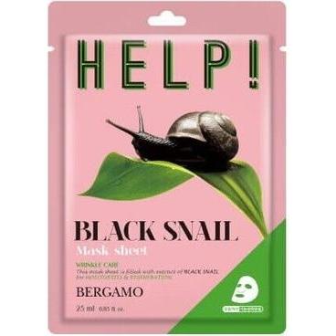 Bergamo, Gesichtsmaske, Help Sheet Face Mask Withack Snail 25Ml (25 ml)