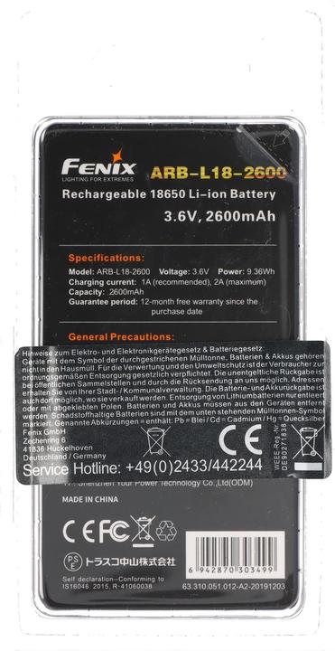 Produktbild Fenix ARB-L2 18650