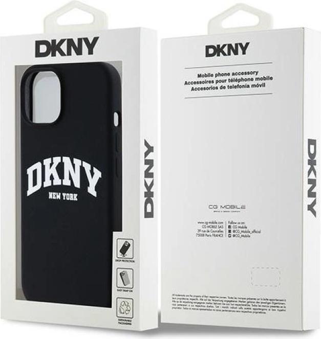 Actual product image DKNY DKHMP14SSNYACH iPhone 14 / 15 / 13 6.1" czarny/black hardcase Liquid Silicone White Printed Log (Apple iPhone 13, Apple iPhone 14, Apple iPhone 15)