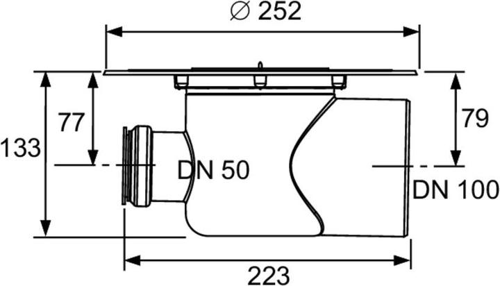 Actual product image TECE TECEdrainpoint S drain, with Seal System universal flange, DN 100