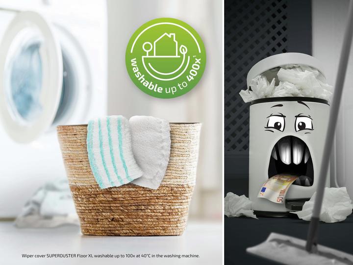 Produktbild Leifheit Bodenwischer Profi XL micro duo + SUPERDUSTER XL (kompakte Box) (1 Stk.)