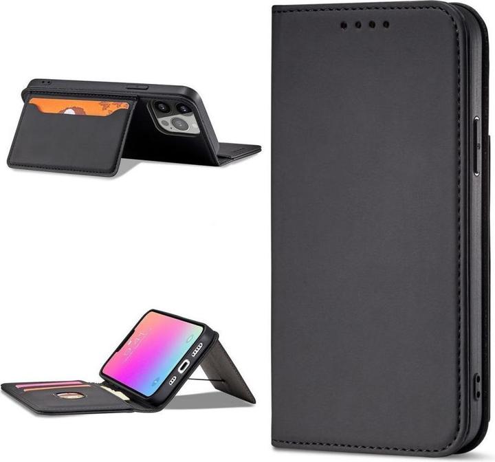 Produktbild Hurtel Magnet Card Case case for iPhone 14 flip cover wallet stand black (Apple iPhone 14)