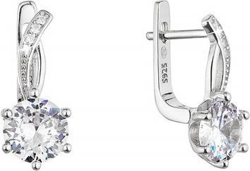 Image du produit Evolution Group Elegant Silver Earrings With Clear Zircon 11461.1