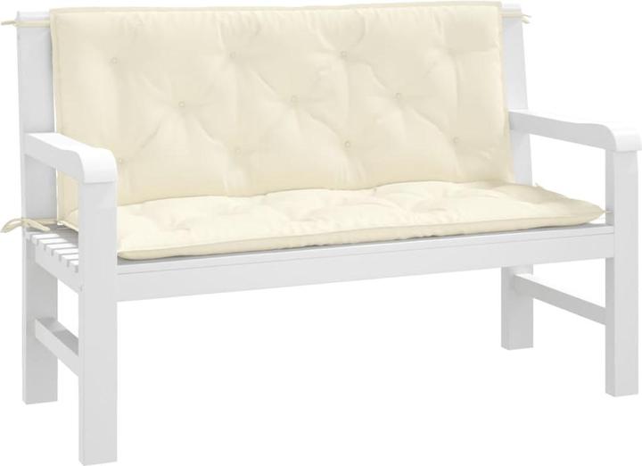 Actual product image vidaXL Garden bench cushions 2 pcs. 120 x 50 x 7 cm O x ford fabric