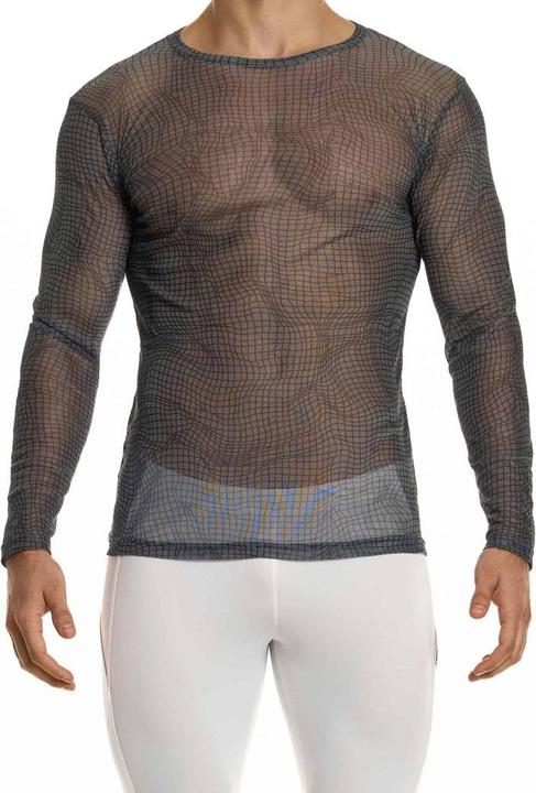 Actual product image Abstract Net Long Sleeve Shirt Grau Medium (M)