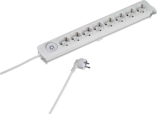 Produktbild Vivanco 8-fach Steckdosenleiste mit Schalter, 1,4m, weiss (8x, CEE 7/3, 1.40 m)