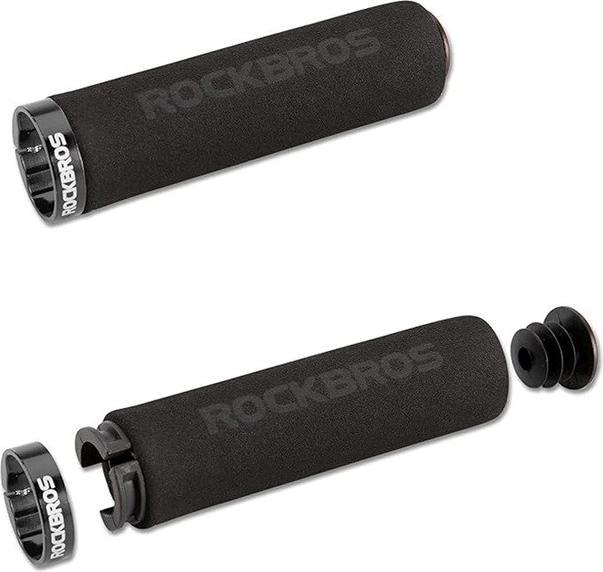 Immagine prodotto Rockbros BT1001BKBK manopole per manubrio da bicicletta in spugna - nero