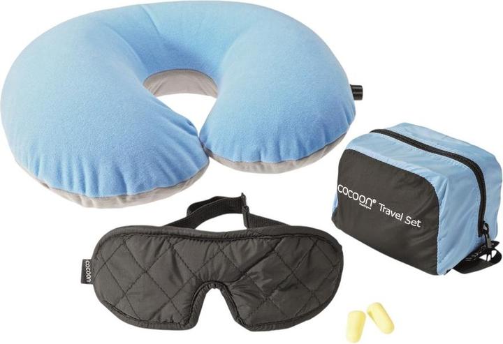 Actual product image Cocoon Travel Set Ultralight 3 pieces light blue/black