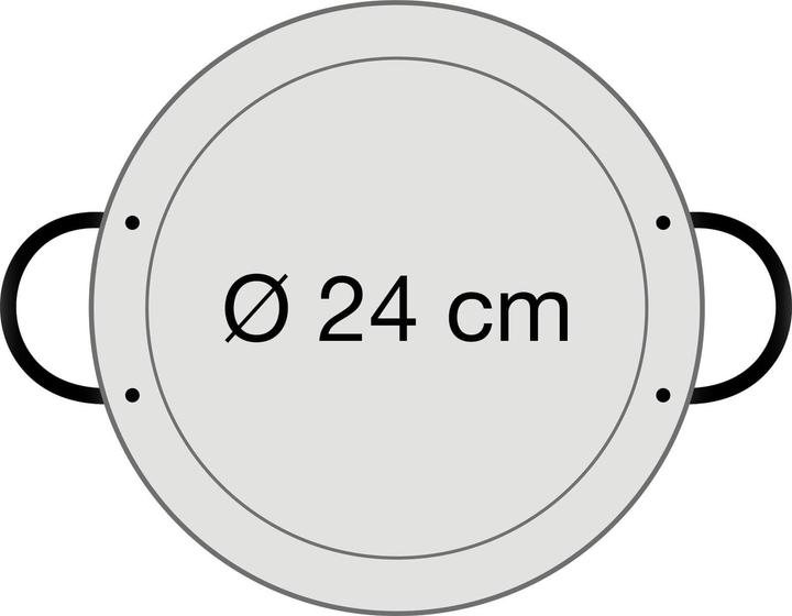 Actual product image All'Grill Paella pan polished steel Ø 24 cm (Frying pan, Steel, 24 x 3.50 cm)