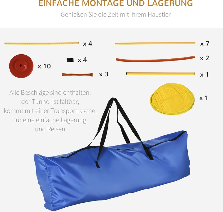 Immagine prodotto PawHut Set di agilità per 4 diverse varianti di allenamento (Destrezza)