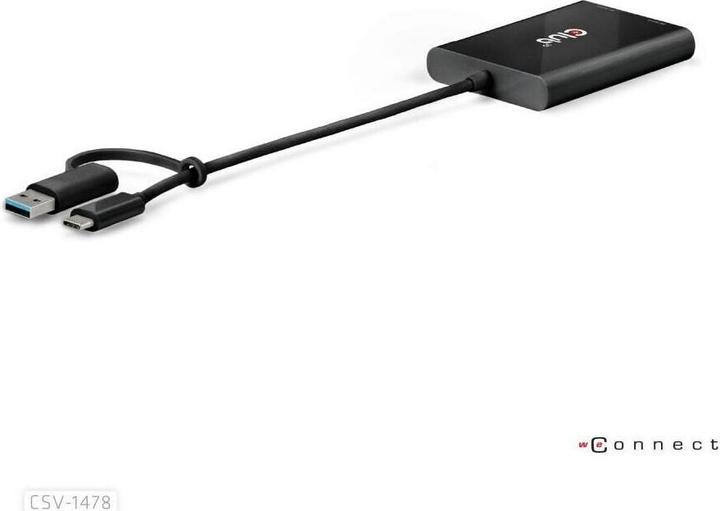 Produktbild Club 3D Club3D Adapter USB-C > 2x DP 4K@60Hz mit USB-A Adapter St/Bu retail (USB-A, 27.50 cm)