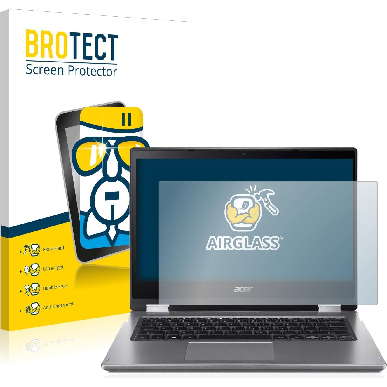 BROTECT AirGlass Panzerglasfolie (35.60", 16 : 9), Notebook Schutzfolie