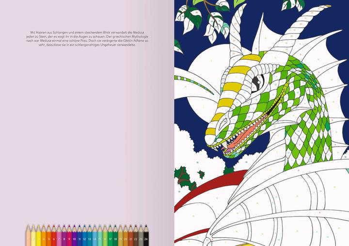 Produktbild Ravensburger Malen nach Zahlen Fabelwesen - 32 Motive - 24 Farben - Malbuch mit nummerierten