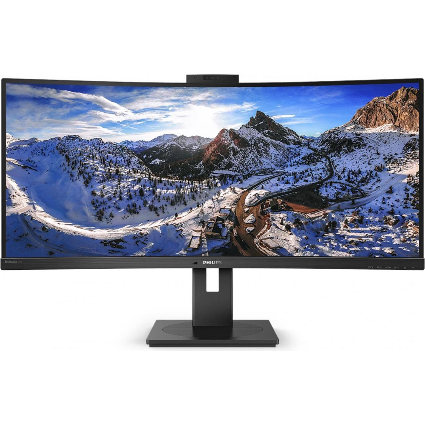 Philips 346P1CRH/00 (3440 x 1440 Pixel, 34"), Monitor, Schwarz