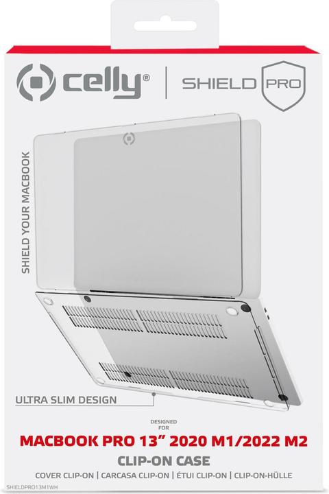 Image du produit Celly CLIP SUR MACBOOK PRO 13 M1/M2. COQUE TRANSPARENTE SHIELDPRO13M1WH (13", Apple)