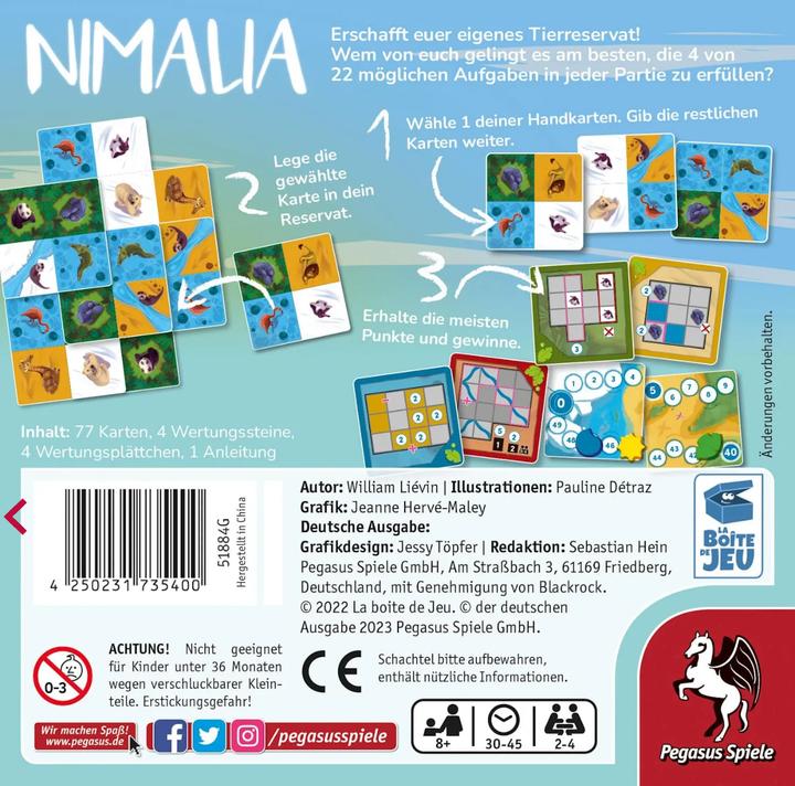 Produktbild Pegasus Nimalia (Deutsch, 2 - 4 Spieler)