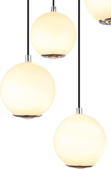 Produktbild Globo Simmons LED Hängeleuchte 40W CCT Grau Matt, Metall Memoryfunktion Ø12cm 16062-5H (4400 lm)