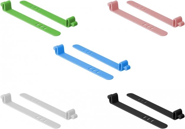 Delock Silikon-Kabelbinder wiederverwendbar 10 Stück farbig sortiert (Kunststoffkabelbinder, 80 mm, 10 Stk.)