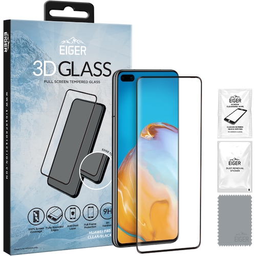 Eiger Mountain Glass Clear Edge (1 Stück, P40), Smartphone Schutzfolie, Schwarz