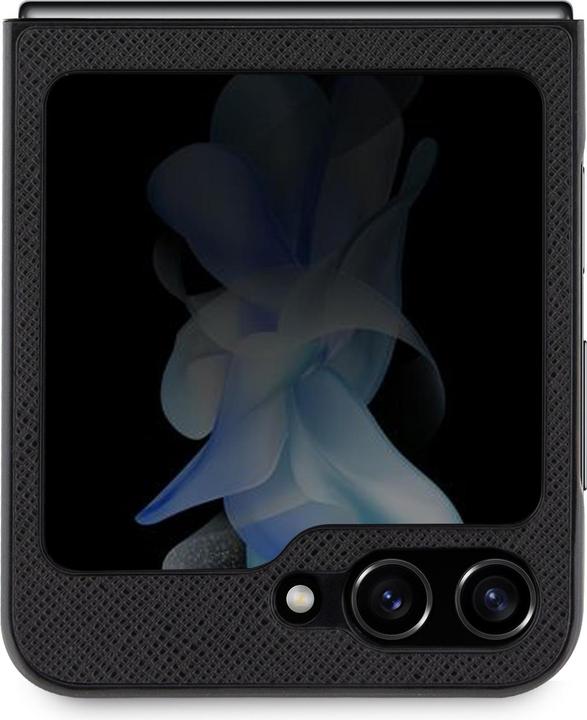 Actual product image Karl Lagerfeld KLHCZF5SAKCNPK Sam Z Flip5 F731 hardcase czarny/black Saffiano Karl&Choupette Pin (Samsung Galaxy Z Flip5)