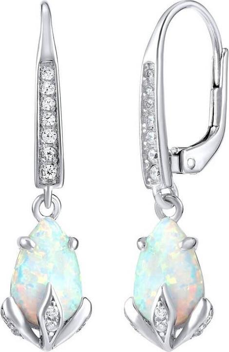 Immagine prodotto Silvego Orecchini in argento con opale sintetico bianco JJJE1267W