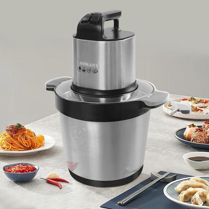 Actual product image Sokany Elektrischer Fleischhacker Edelstahl, 10-Becher