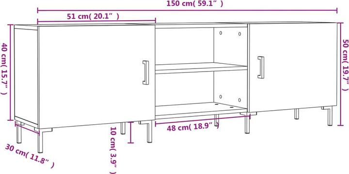 Produktbild vidaXL TV-Schrank (150 x 30 x 50 cm)