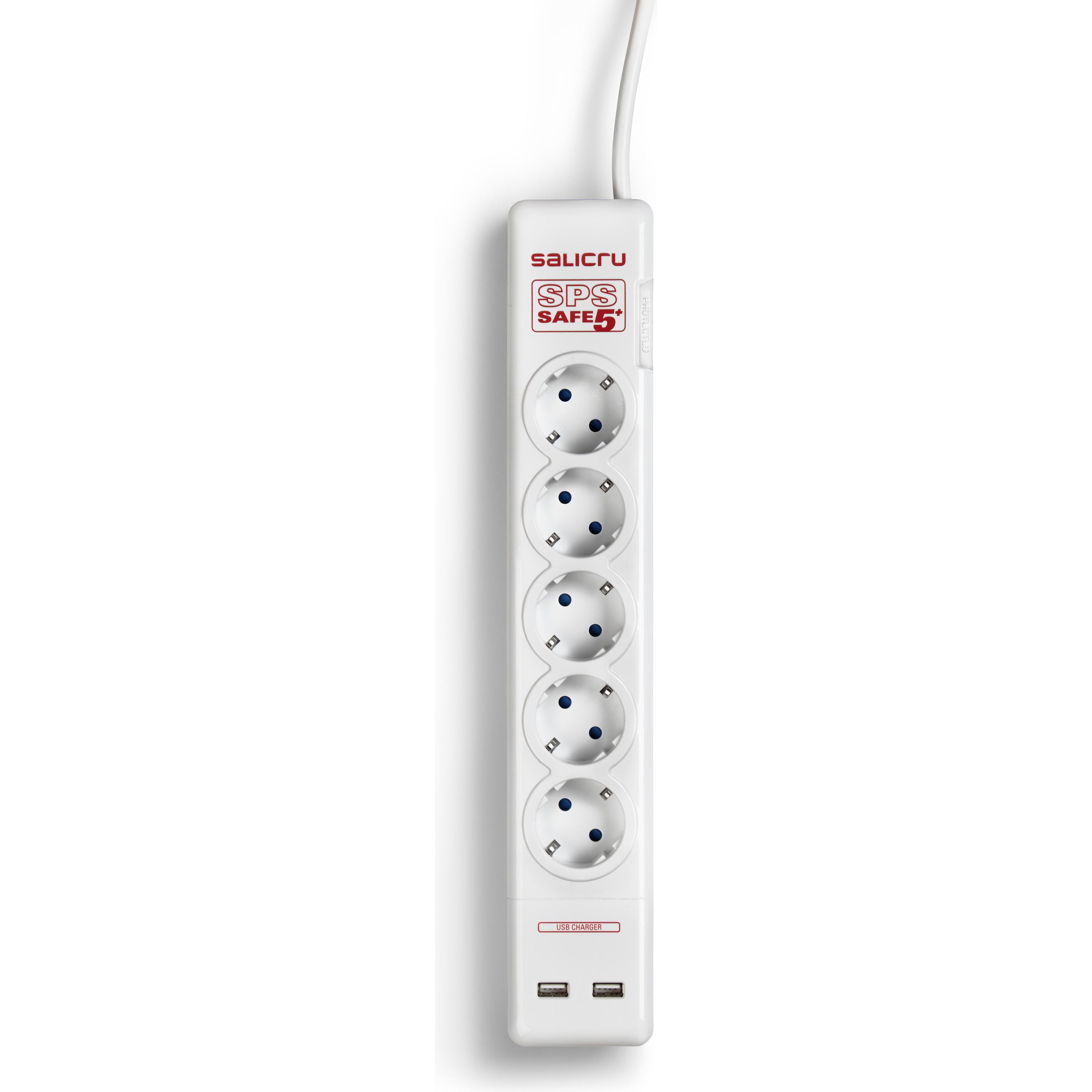 Thumbnail - Salicru, Steckdosenleiste, SPS Safe 5+ Active electrical protectors (5 x, CEE 7/3, 1.50 m)